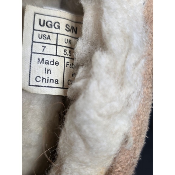 UGG Ansley Chestnut Suede Sheepskin Lined Moccasin Slippers Womens Loafers - Picture 10 of 11